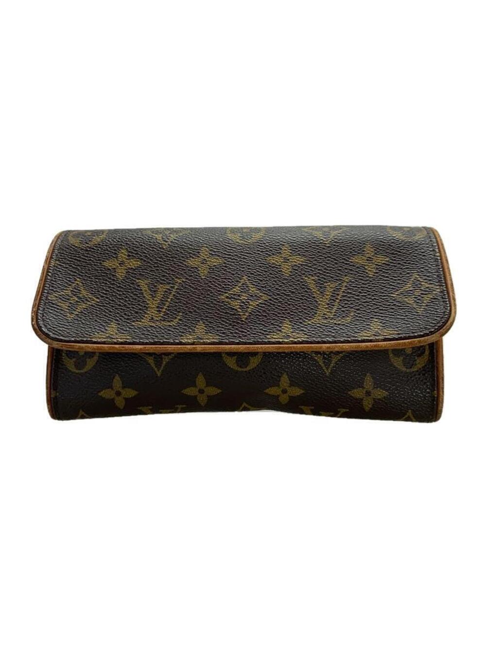 LOUIS VUITTON Pochette Twin Monogram Canvas Brown All over